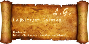Lajbiczjer Galatea névjegykártya